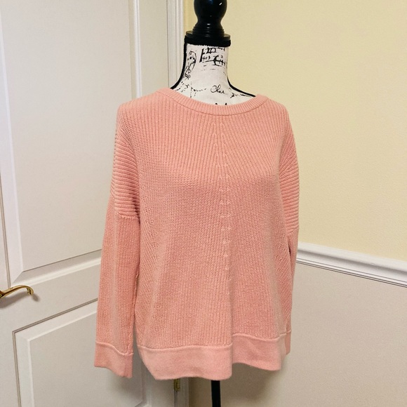 ELK PINK KNIT CREW PINK NECK SWEATER - Picture 1 of 6